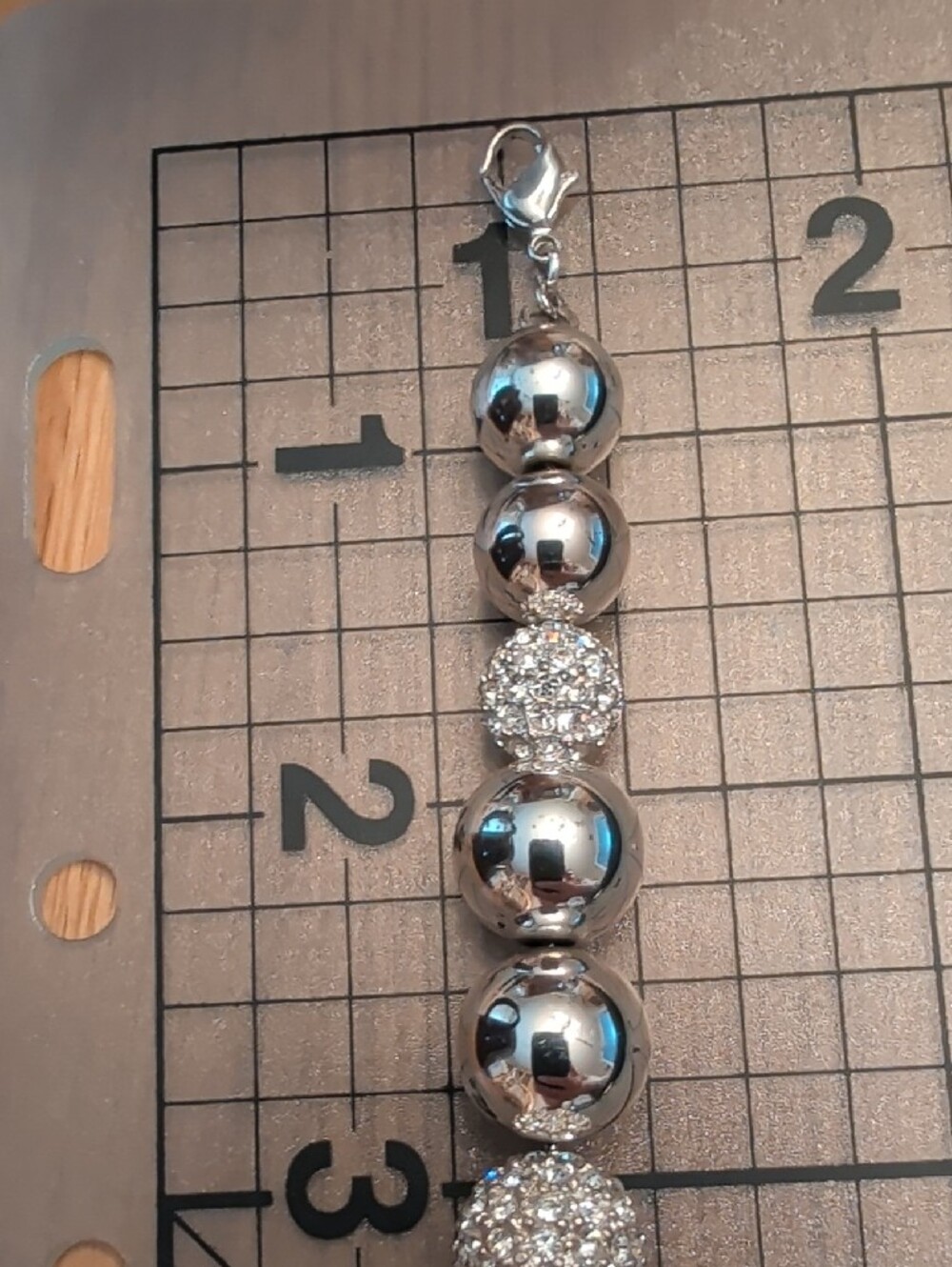 Ralph Lauren Vintage Silver-Tone Pavé & Polished Bead Bracelet - Picture 9 of 10